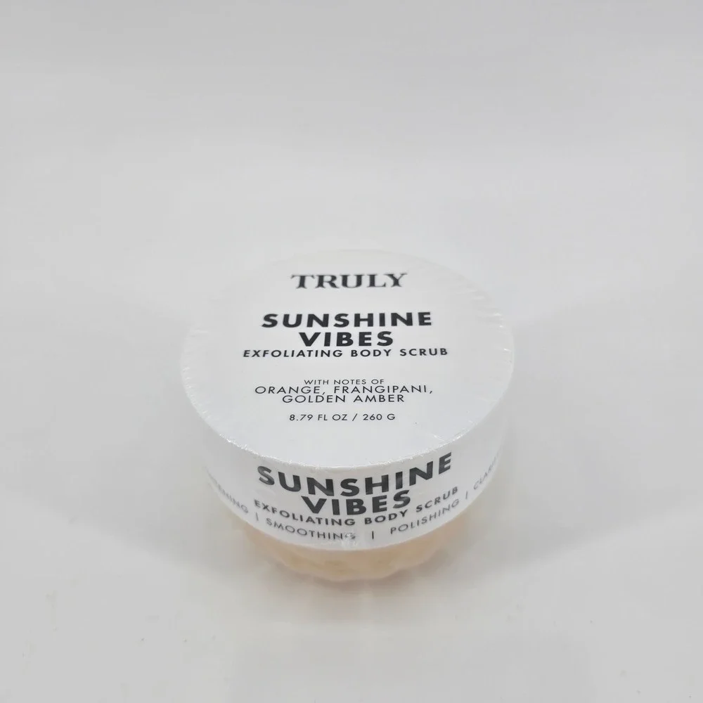 Truly Sunshine Vibes Exfoliating Body Scrub Orange Amber 8.79oz 260g NEW